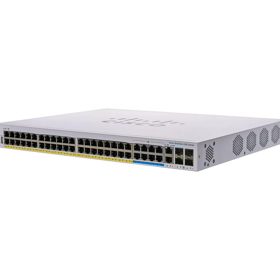 Cisco 350 48-Port Gigabit Ethernet Managed Switch, Silver (CBS35048NGP4XNA)