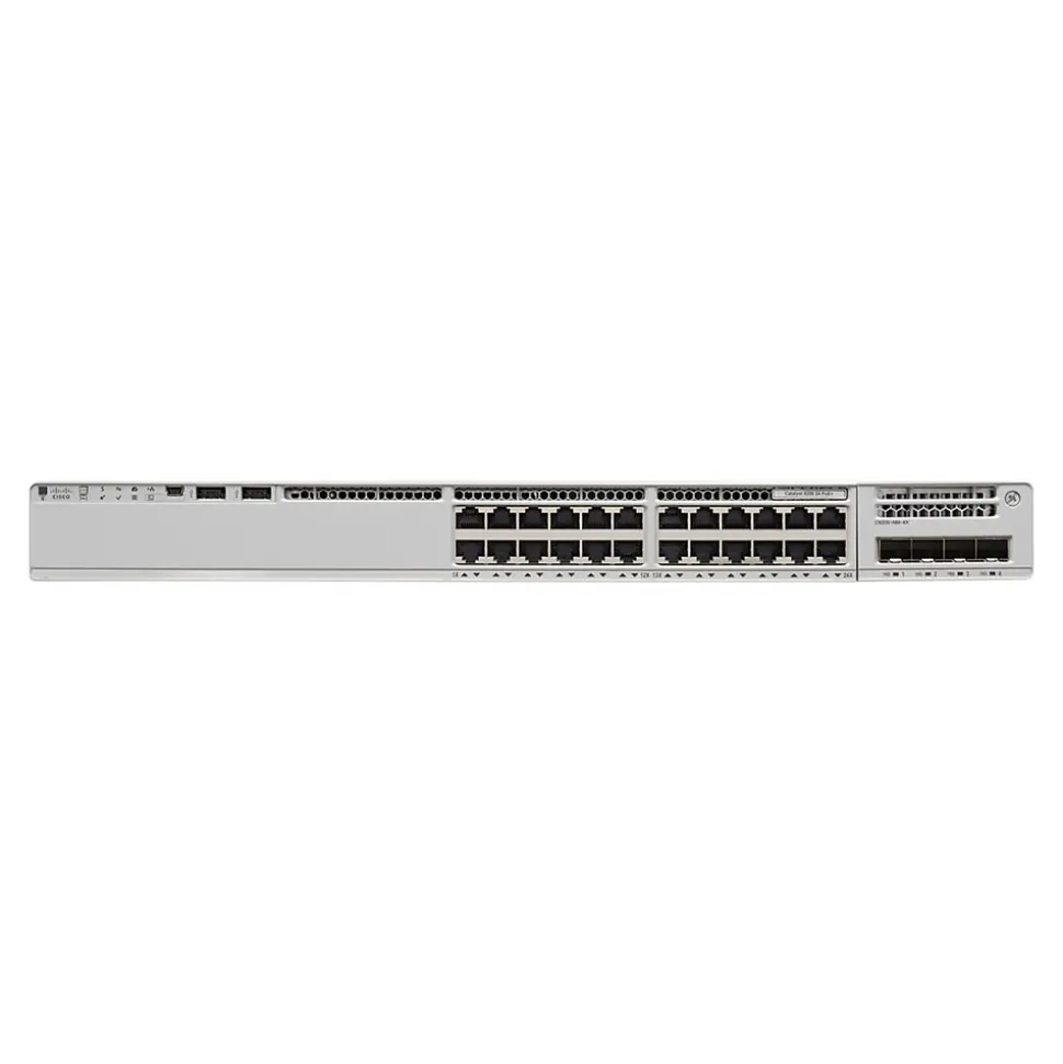 Cisco Catalyst 9200 24-Port Gigabit Ethernet Managed Switch, Silver (C9200-24P-E)