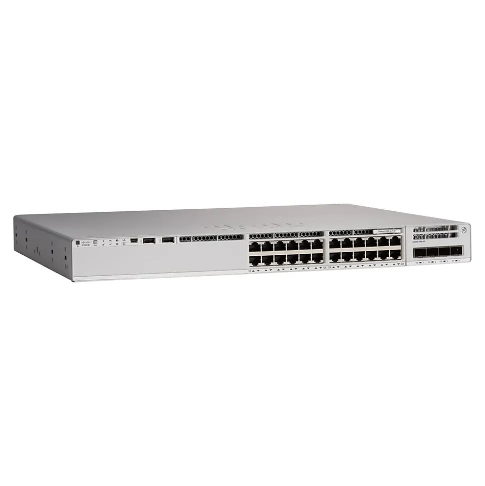Cisco Catalyst 9200 24-Port Gigabit Ethernet Managed Switch, Silver (C9200-24P-E)
