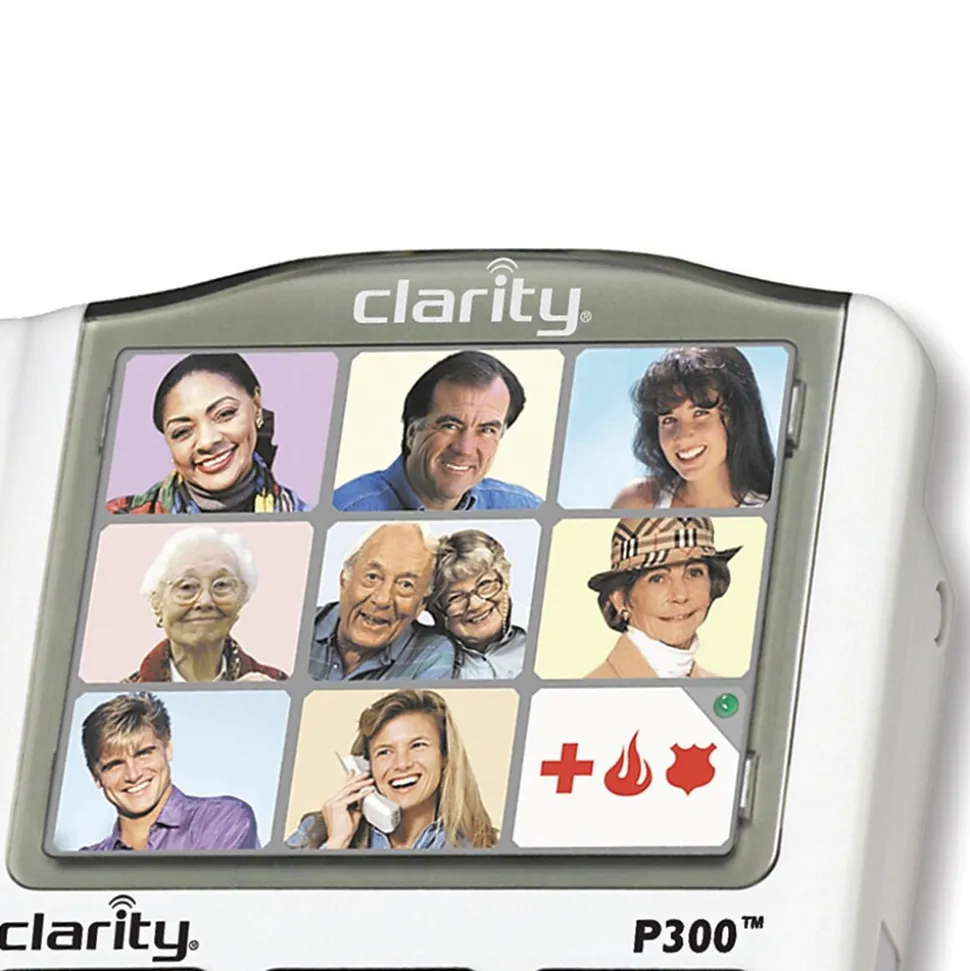 Clarity P300 Amplified Corded Photo Phone, White (CLAP300)