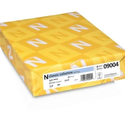 CLASSIC COLUMNS® Writing Paper, 8 1/2" x 11", 24 lb., Linear Pattern, Solar White, 500/Ream