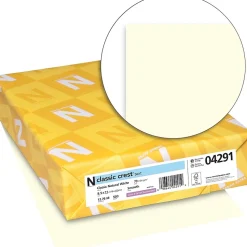 CLASSIC CREST® Paper, 8 1/2" x 11", 70 lb., Smooth Finish, Natural White, 500/Ream