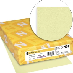 CLASSIC® Laid Writing Paper, 8 1/2" x 11" 24 lbs., Laid Finish, Baronial Ivory, 500/Ream