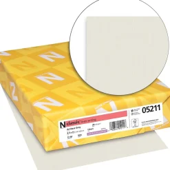 CLASSIC® Linen Writing Paper, 8 1/2" x 11", 24 lb., Linen Finish, Antique Gray, 500/Ream