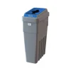 CleanRiver LeanStream Plastic Single-Stream Recycling Station, 23 Gallon, Gray (LS1-005)
