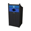CleanRiver PTZ Plastic Recycling Bin, 36 Gallon, Black (TXZ36-1-R-BK)