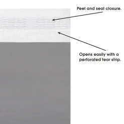 Clear View Poly Mailers, 6" x 9", Clear/White, 100/Case