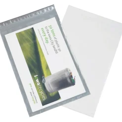 Clear View Poly Mailers, Clear/White, 14-1/2" x 19", 100/Case