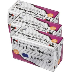 CLI Dry Erase Markers, Chisel Tip, Blue, 12/Pack (CHL47915-3)