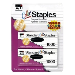 CLI Standard Color Staples, Assorted Colors, 2000/Pack, 12 Packs (CHL80262-12)