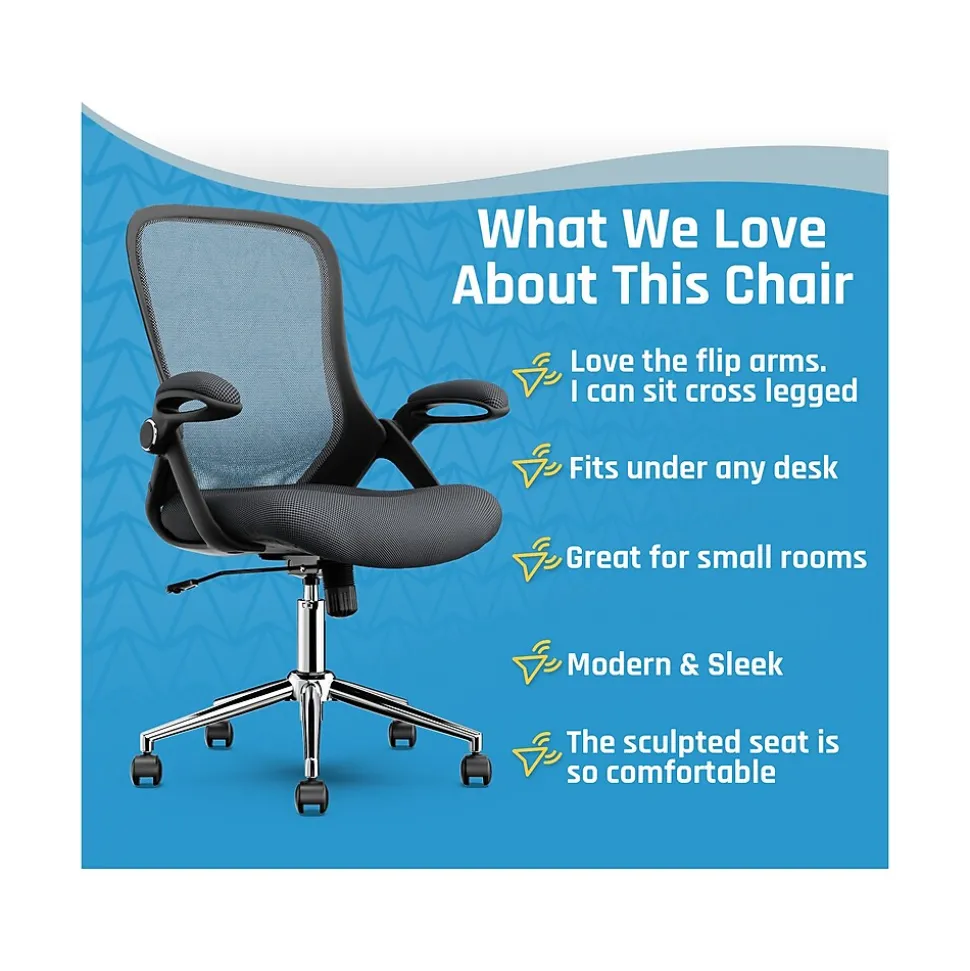 Click365 Ergonomic Fabric/Mesh Swivel Task Chair, Gray (CCHR10003B)