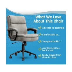 Click365 Transform 2.0 Ergonomic Fabric Swivel Desk Chair, Gray (CCHR10007D)