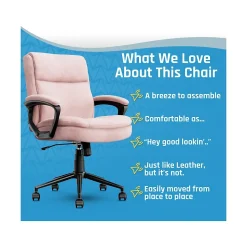 Click365 Transform 2.0 Ergonomic Fabric Swivel Desk Chair, Pink (CCHR10007E)