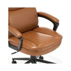 Click365 Transform 2.0 Ergonomic Bonded Leather Swivel Desk Chair, Cognac (CCHR10007A)