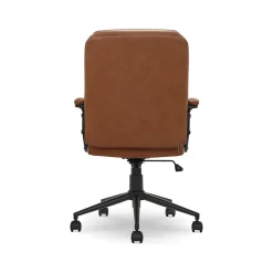 Click365 Transform 1.0 Ergonomic Bonded Leather Swivel Desk Chair, Cognac (CCHR10001A)