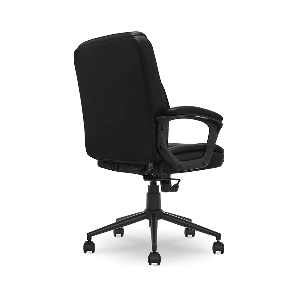 Click365 Transform 1.0 Ergonomic Bonded Leather Swivel Desk Chair, Black (CCHR10001B)