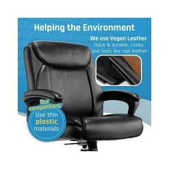 Click365 Transform 1.0 Ergonomic Bonded Leather Swivel Desk Chair, Black (CCHR10001B)