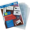 C-Line Business Card Refill Pages, Clear, 20 Cards/Page, 11" x 8 1/2", 10/Pk