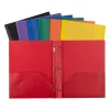C-Line Heavy Duty 3-Hole Punched 2-Pocket Portfolio Folders, Assorted Colors (CLI33960)
