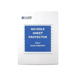 C-Line Heavyweight No-Hole Sheet Protectors, 8-1/2