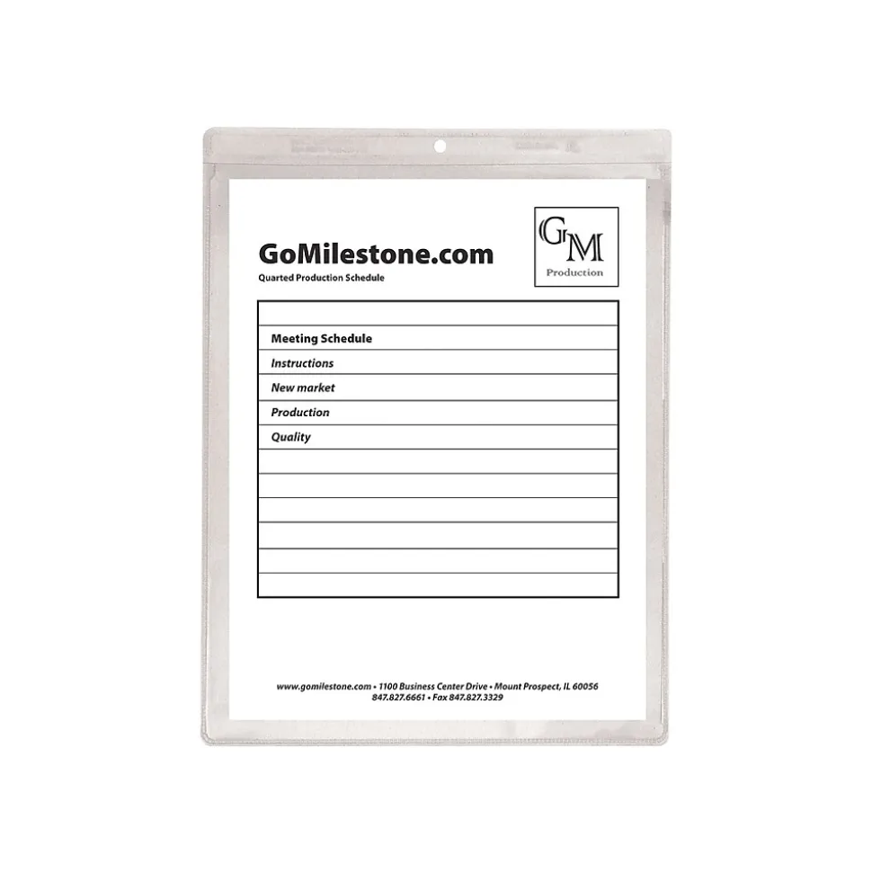 C-Line Job Ticket Holders, 9" x 12", Clear, 50/Box (80912)