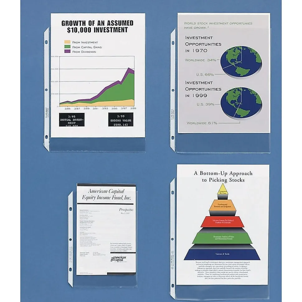 C-Line Standard Weight Sheet Protectors, 8-1/2" x 11", Clear, 50/Box (62038)