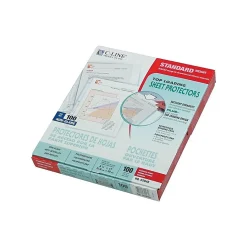 C-Line Standard Weight Sheet Protector, Non Glare, 11" x 8-1/2", Clear, 100/Box (62048)
