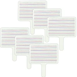 C-Line Two-Sided Dry Erase Answer Paddle, Lined/Plain, 10" x 8", Pack of 6 (CLI40670-6)