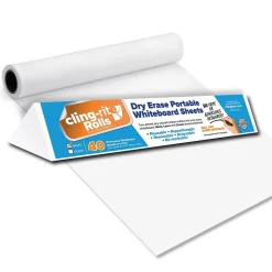 Cling-rite Removable Dry Erase Sheets Roll, 100' Roll, White (CGS1003CLINGRITE)