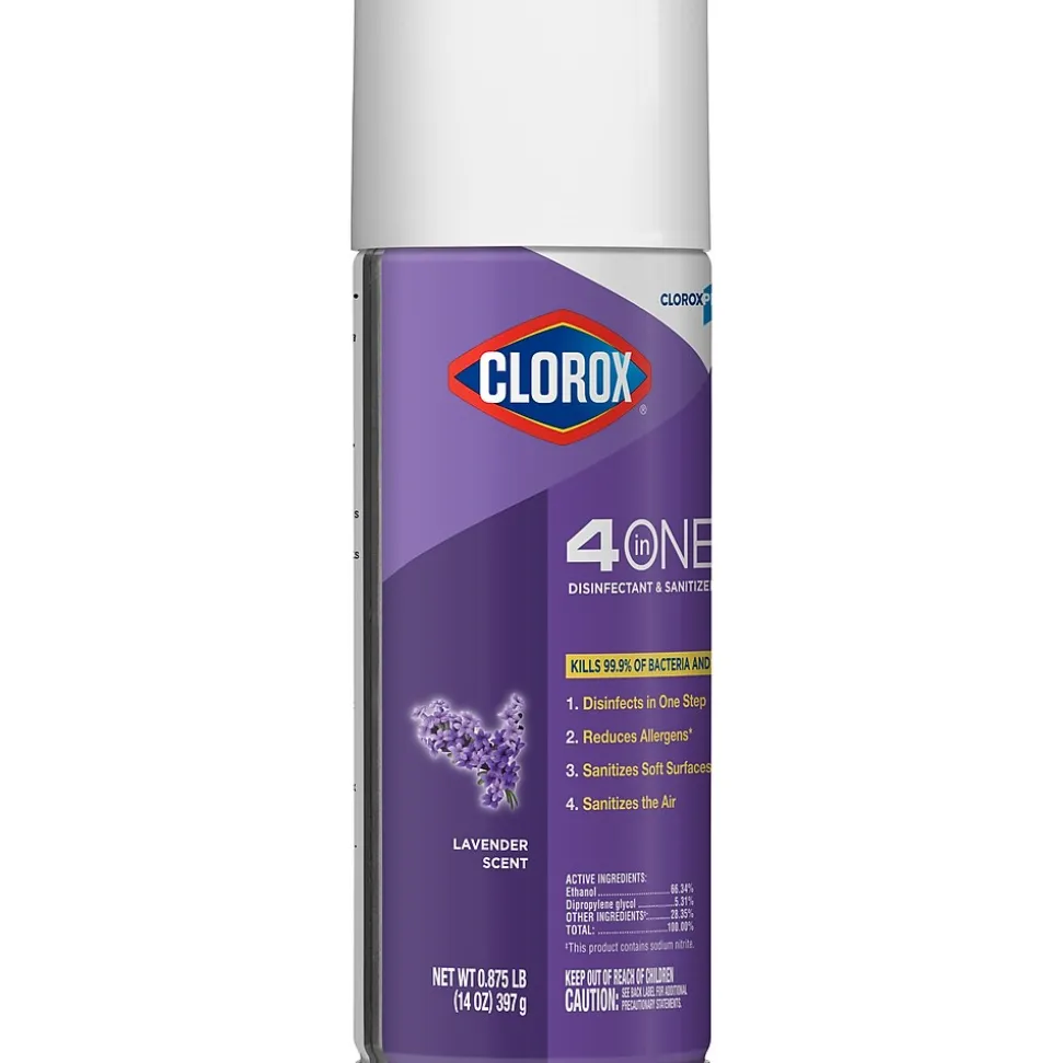 Clorox 4 in One Disinfectant & Sanitizer, Lavender, 14 oz. (32512)
