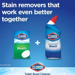Clorox Disinfecting Toilet Bowl Cleaner with Bleach, Rain Clean Scent, 24 Oz., 2/Pack (00273)