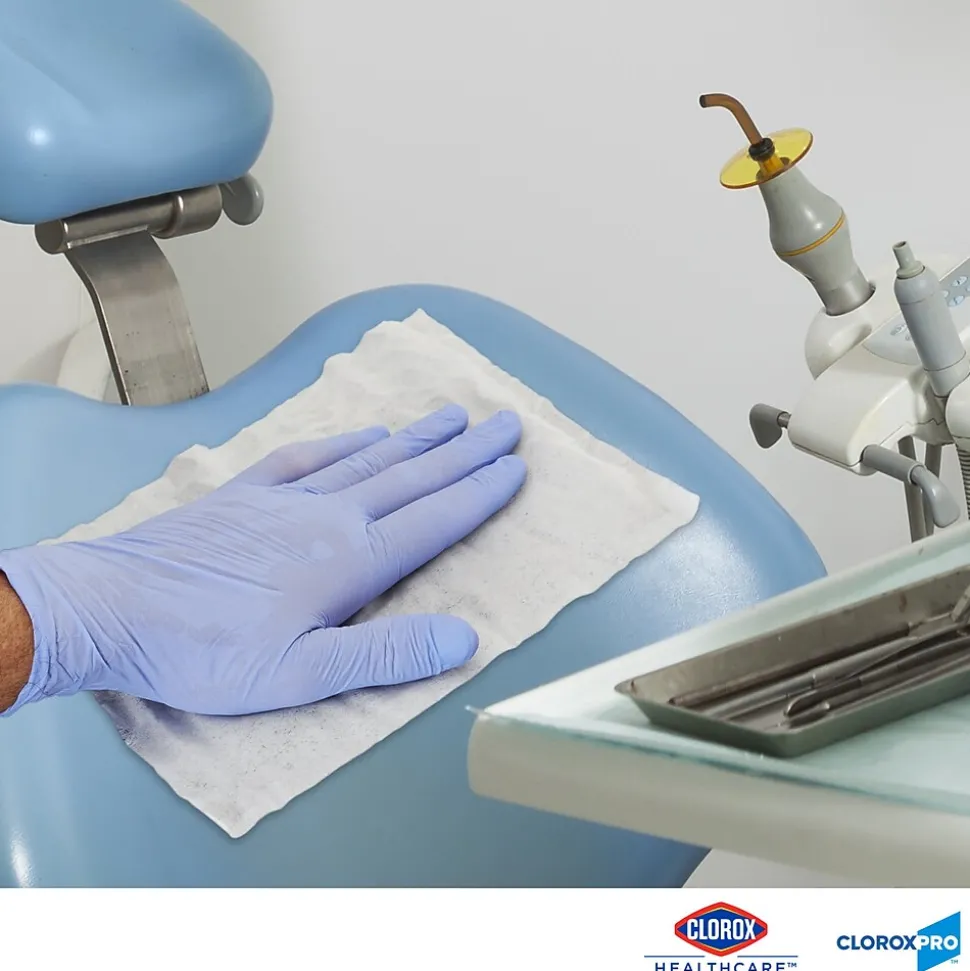 Clorox Healthcare Disinfecting Wipes, 185 Wipes/Bucket, 2/Carton (30826)