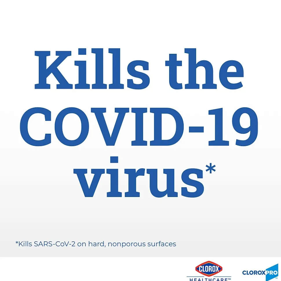 Clorox Healthcare Disinfecting Wipes, 185 Wipes/Bucket, 2/Carton (30826)