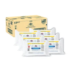 Clorox Healthcare Disinfecting Wipes, 100 Wipes/Flat Pack, 6/Pack