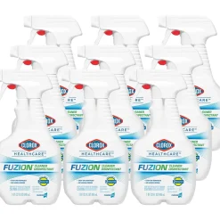 Clorox Healthcare Fuzion All-Purpose Cleaners & Spray Disinfectant, Unscented, 32 oz., 9/Carton (31478CT)