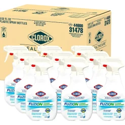 Clorox Healthcare Fuzion All-Purpose Cleaners & Spray Disinfectant, Unscented, 32 oz., 9/Carton (31478CT)