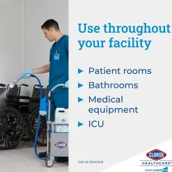 Clorox Healthcare Spore Defense Cleaner Disinfectant, Closed System Refill Bottle, 128 Fl Oz, 4/Pack (32122)