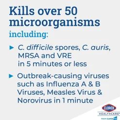 Clorox Healthcare Spore Defense Cleaner Disinfectant, Open System Refill Bottle, 128 Fl Oz, 4/Pack (32409)