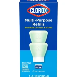 Clorox Multipurpose Cleaner Refill Pods, Crisp Lemon Scent, 2 Pods/Box, 8 Boxes/Carton (60161)