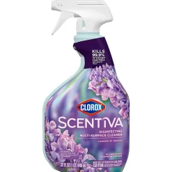 Clorox Scentiva Disinfecting Multi-Surface Cleaner Spray Bottle, Lavender and Jasmine, 32 fl. oz. (31387)