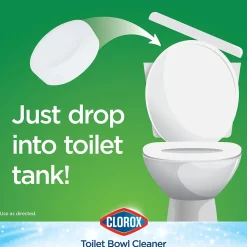 Clorox Ultra Clean Toilet Tablets Bleach, 3.5 oz., 2/Pack, 6 Packs/Carton (30024CT)