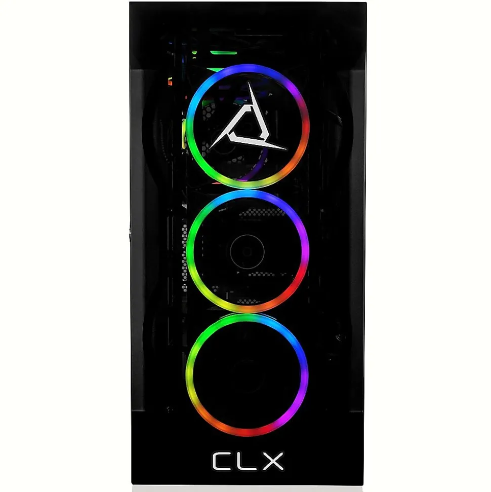CLX SET TGMSETRTM2A00BM Gaming Desktop Computer, AMD Ryzen 7 7700X, 32GB Memory, 1TB SSD, 4TB HDD