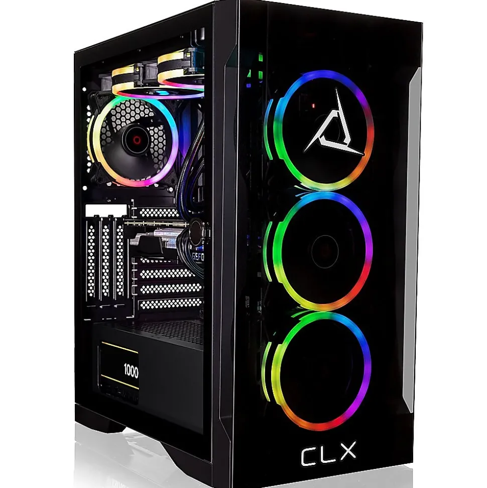 CLX SET TGMSETRTM2A00BM Gaming Desktop Computer, AMD Ryzen 7 7700X, 32GB Memory, 1TB SSD, 4TB HDD
