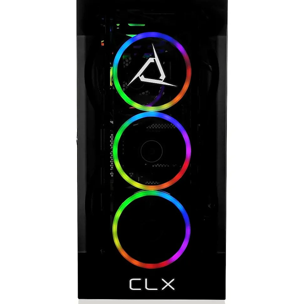 CLX SET TGMSETRTU2B07BM Gaming Desktop Computer, AMD Ryzen 9 7900X, 32GB Memory, 1TB SSD, 4TB HDD