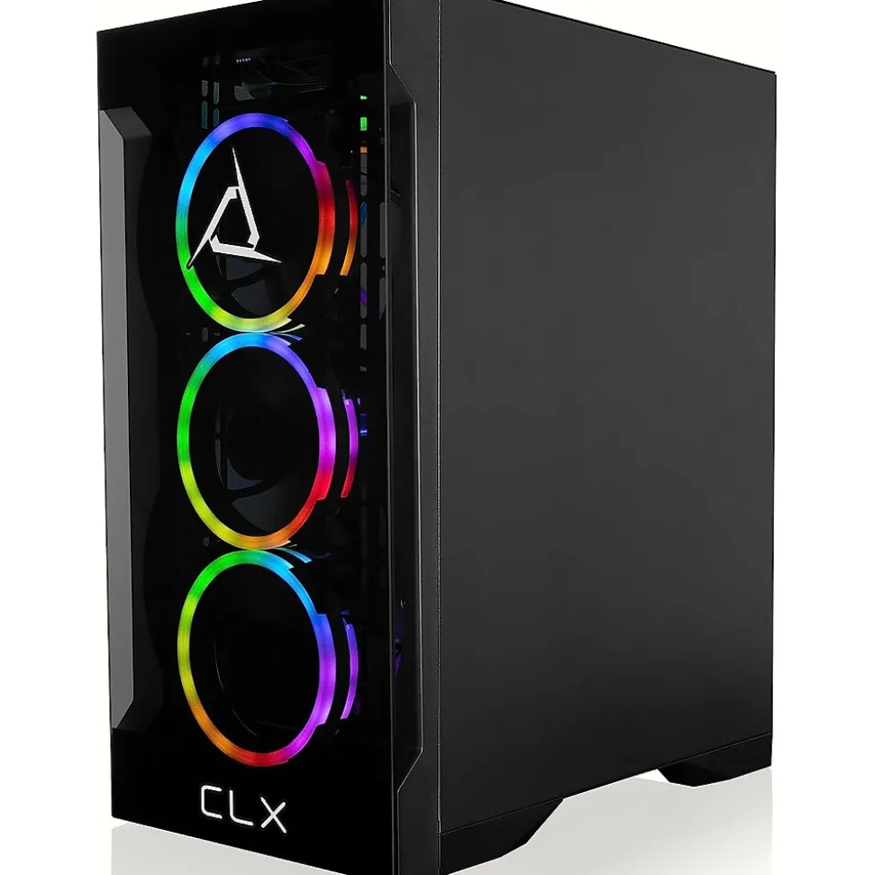 CLX SET TGMSETRTU2B07BM Gaming Desktop Computer, AMD Ryzen 9 7900X, 32GB Memory, 1TB SSD, 4TB HDD