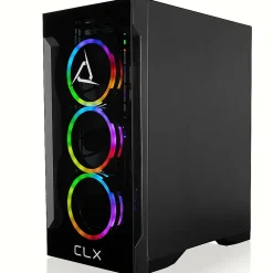 CLX SET TGMSETRTU2B02BM Gaming Desktop Computer, AMD Ryzen 9 7900X, 32GB Memory, 1TB SSD, 4TB HDD