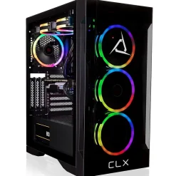 CLX SET TGMSETRTU2B01BM Gaming Desktop Computer, AMD Ryzen 7 7700X, 32GB Memory, 1TGB SSD, 4TB HDD