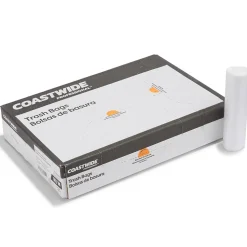 Coastwide Professional™ 30 Gallon Trash Bag, 30" x 37", High Density, 8 mic, Natural, 500 Bags/Box (CW57407)