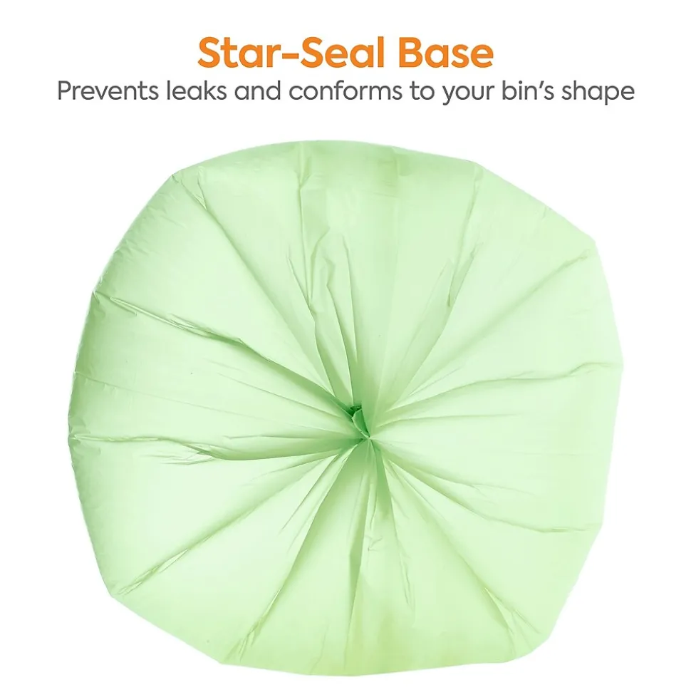 Coastwide Professional™ 40-45 Gallon Trash Bag with 30% PCR, 40" x 46", Low Density, 0.8 mil, Green, 150 Bags/Box (CW62417)