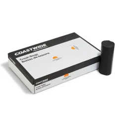 Coastwide Professionalâ„¢ 40-45 Gallon Trash Bag with 30% PCR, 40" x 46", Low Density, 0.8 mil, Black, 150 Bags/Box (CW62419)